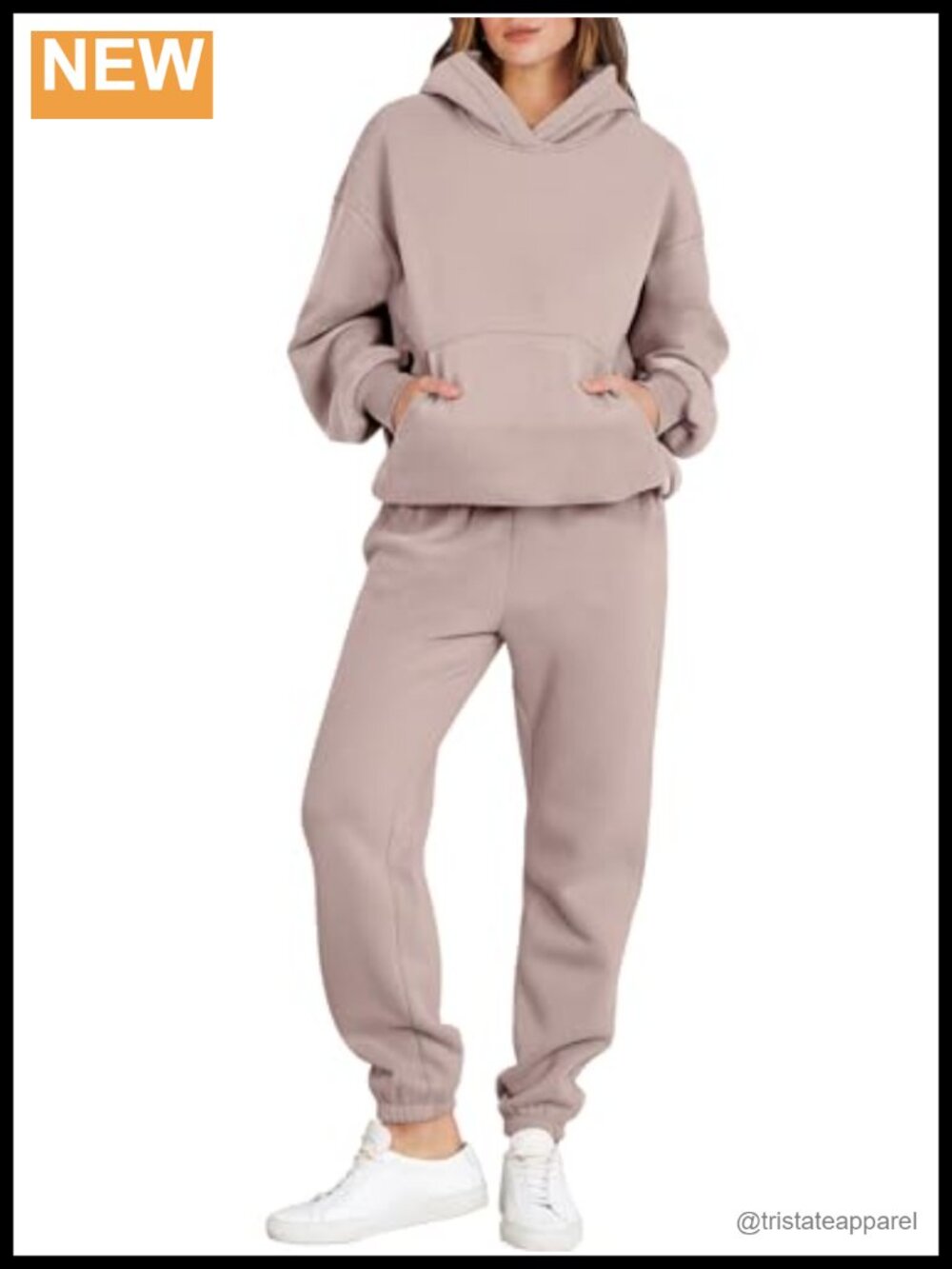 Women's 2 Piece Lounge Sweat Set Oversized Hoodie Jogger Sweatsuit